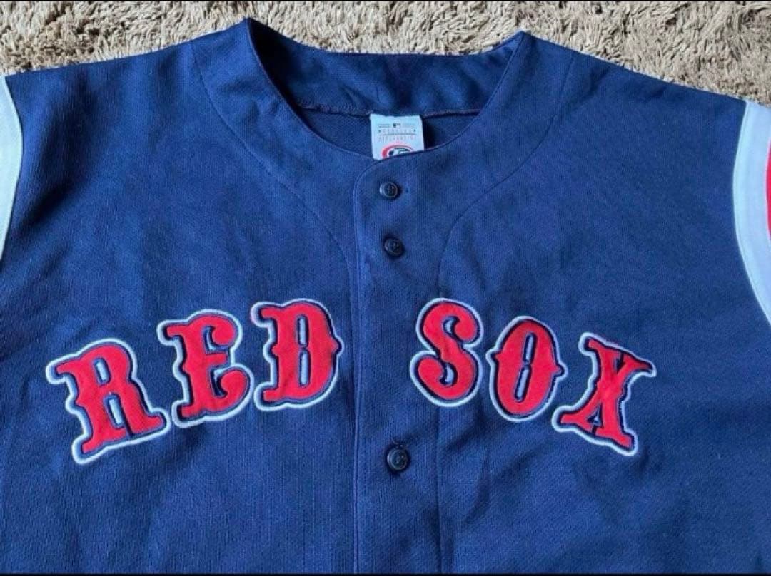 00年代 TRUEFAN MLB ボストン レッドソックス ベースボール シャツ