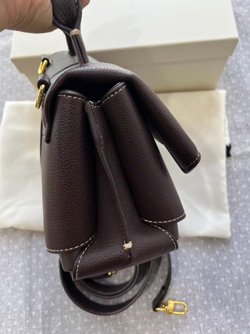 ポレーヌ Mokki Mini エボニー ハンドバッグ ショルダーバッグ