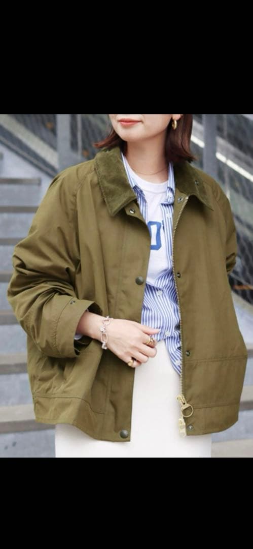 Barbour バブアー BIGSPAY ショートコート カーキ