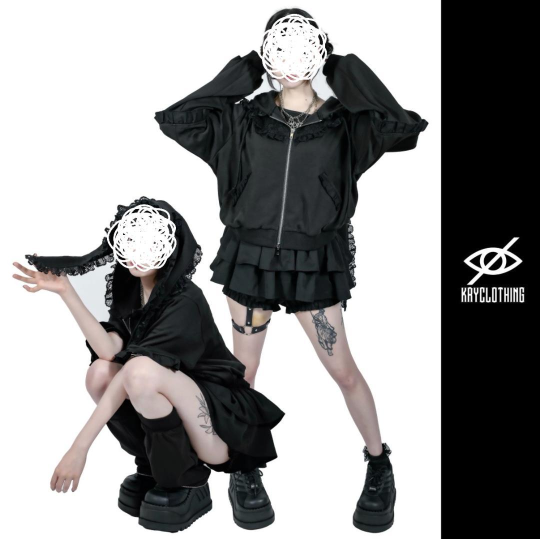 KRY ブラックパーカー