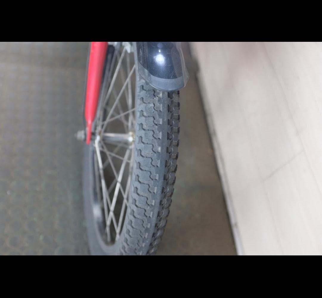 赤 電動アシスト自転車 チャイルドシート付き