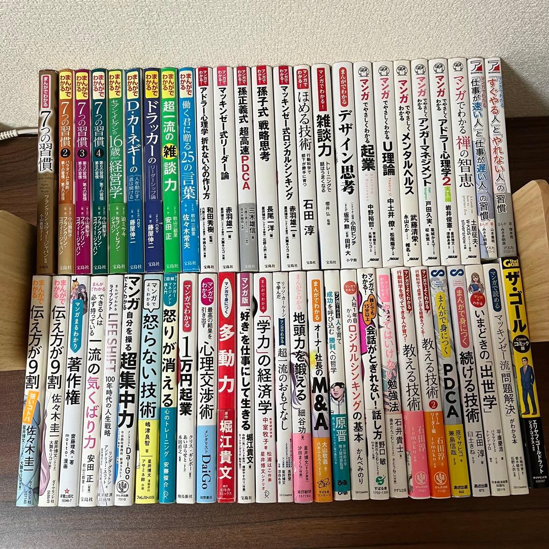 【マンガでわかる】7つの習慣　アドラー　カーネギー　ドラッカー　52冊セット