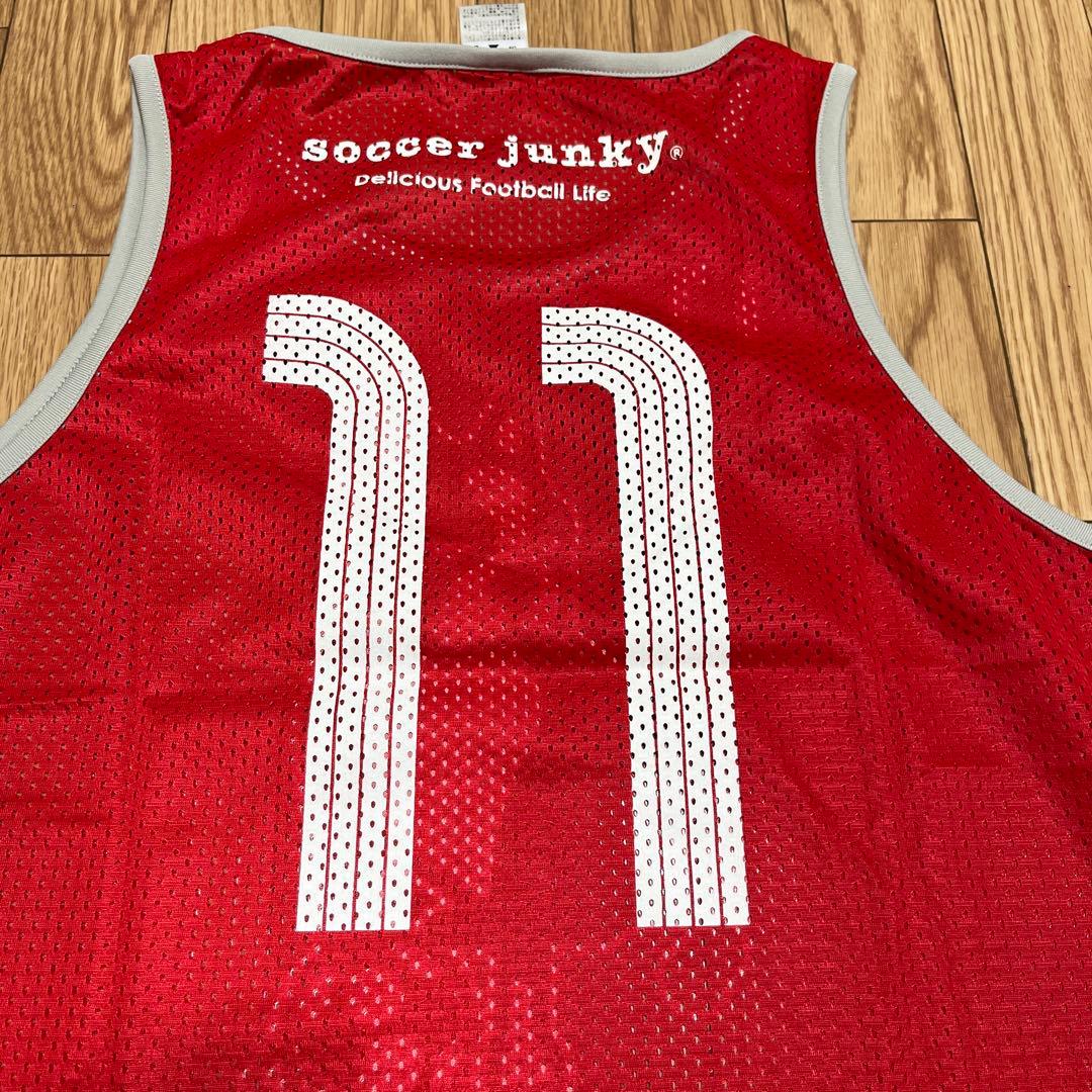 未使用　サッカージャンキー　ビブス　10枚セット　赤　Soccer Junky