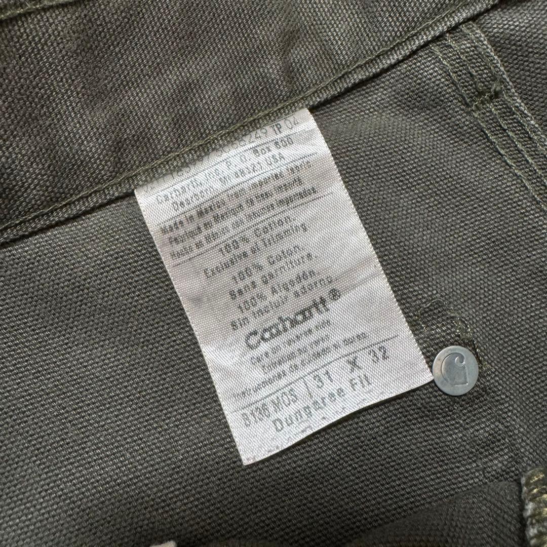 【美品】Carhartt ダブルニー 31x32 オリーブ 2000s