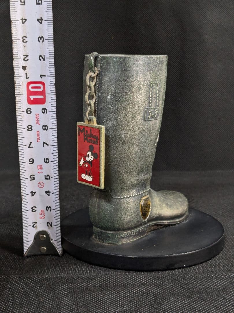 ミッキーマウス 金属 ブーツ オブジェ 置物 ヴィンテージ ディズニー