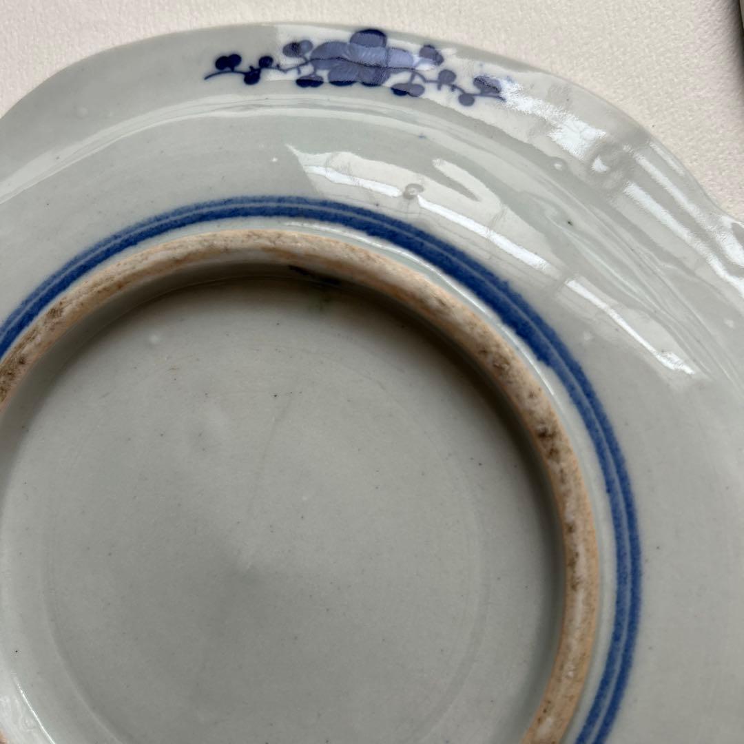 印判　皿　印判皿　木瓜　骨董　アンティーク