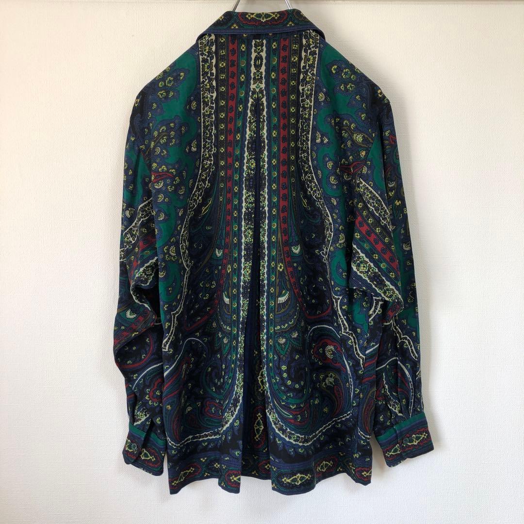 KENZO　ヴィンテージ　1980年代　ケンゾー　総柄ワイドシャツ