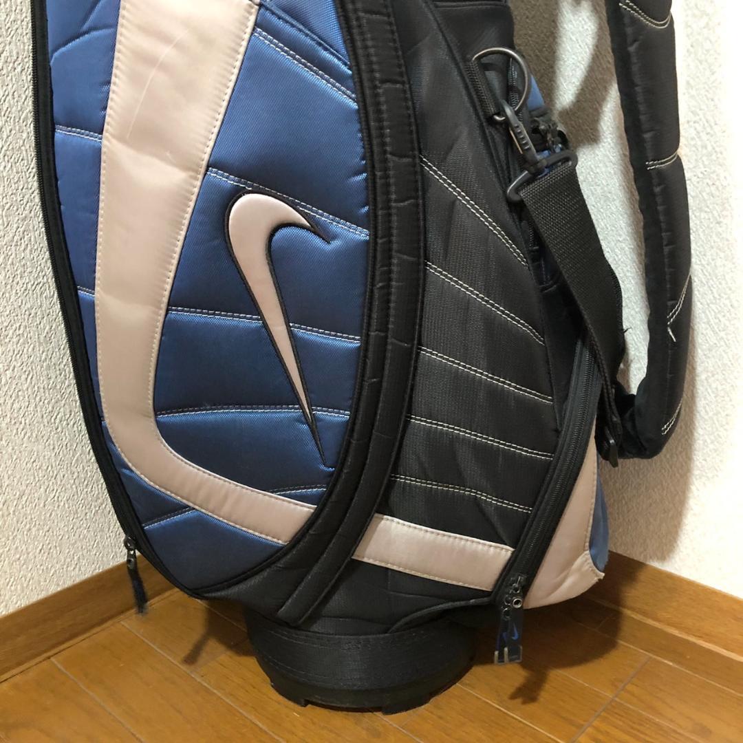 【希少】 NIKE ナイキ ゴルフ キャディバッグ カート型 6分割 ブルー