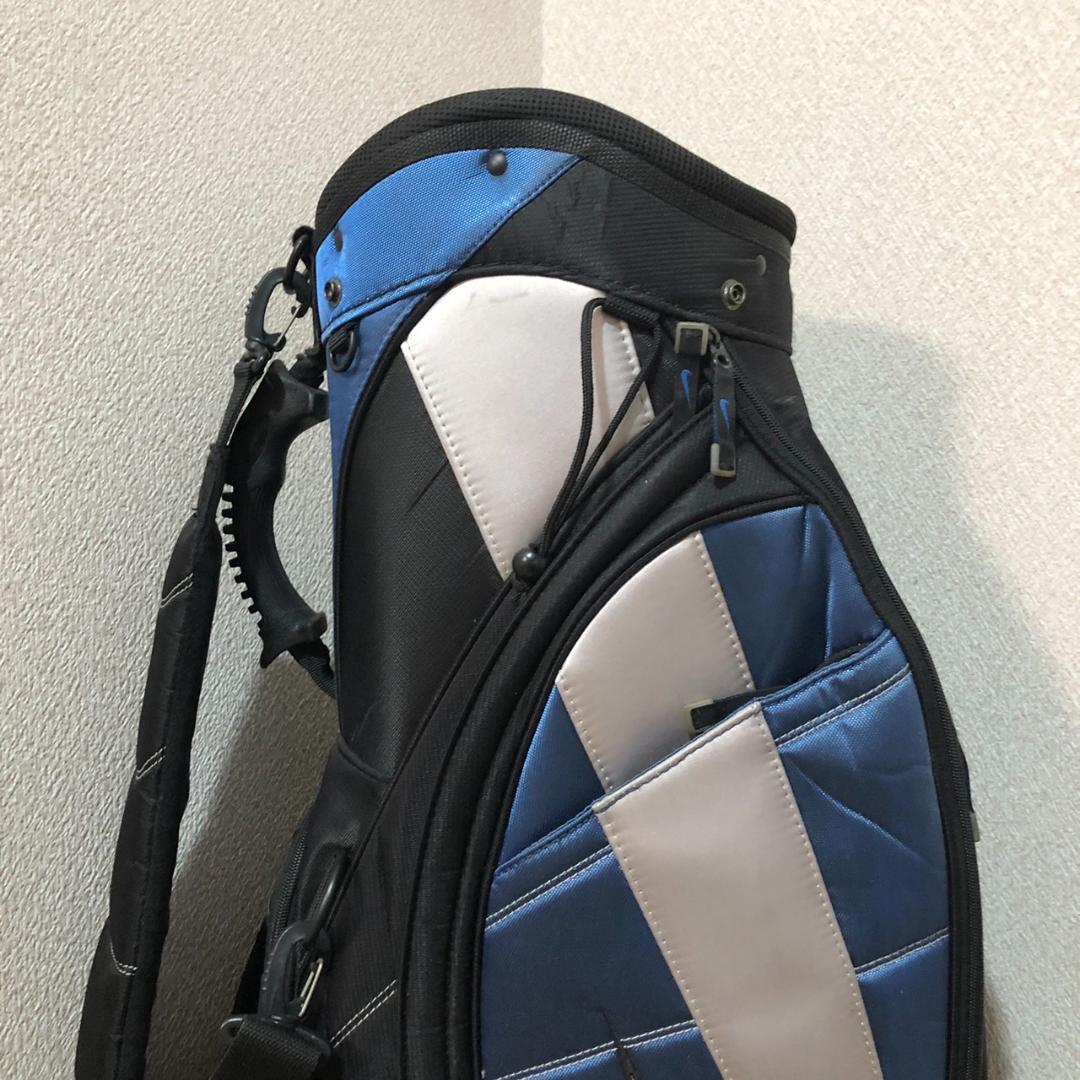 【希少】 NIKE ナイキ ゴルフ キャディバッグ カート型 6分割 ブルー
