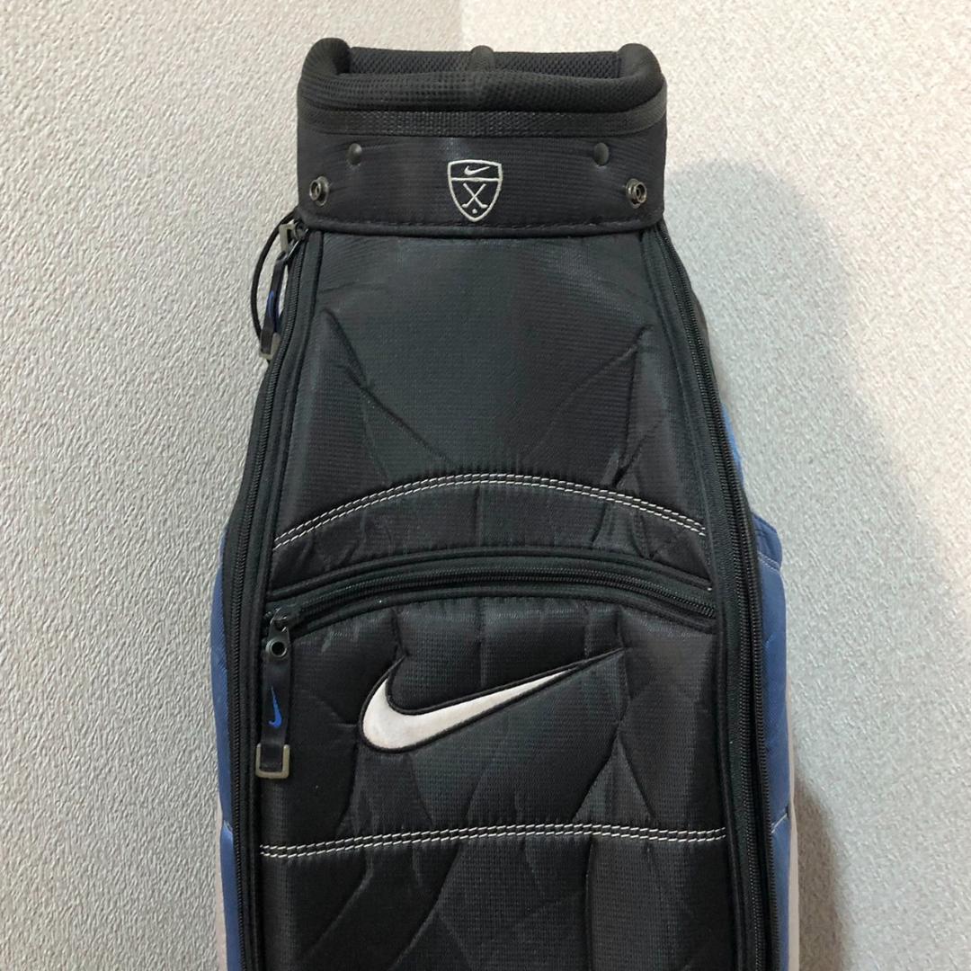 【希少】 NIKE ナイキ ゴルフ キャディバッグ カート型 6分割 ブルー