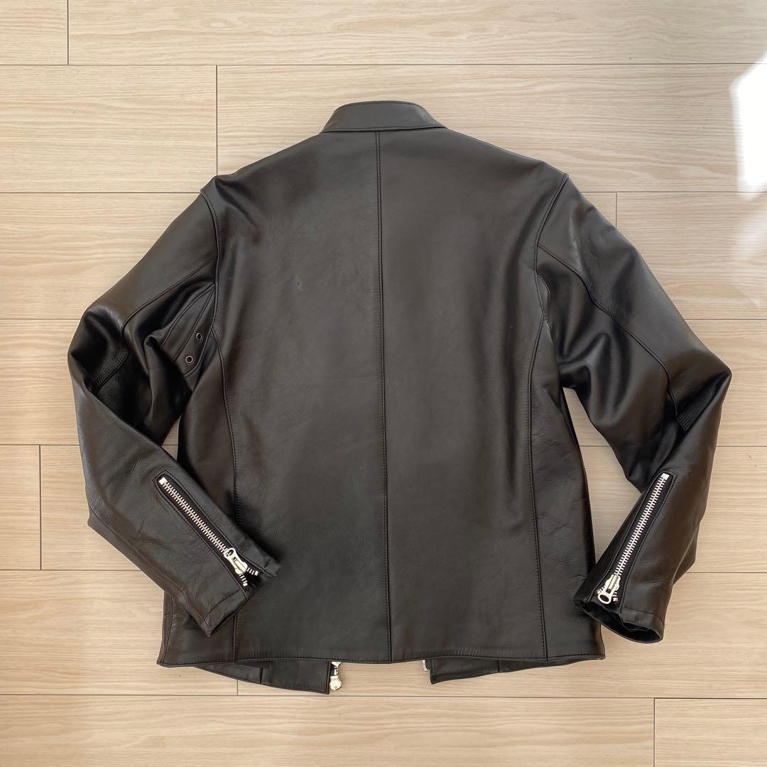 ユナイテッドアローズ　グリーンレーベルリラクシング　ライダースジャケット黒　牛革