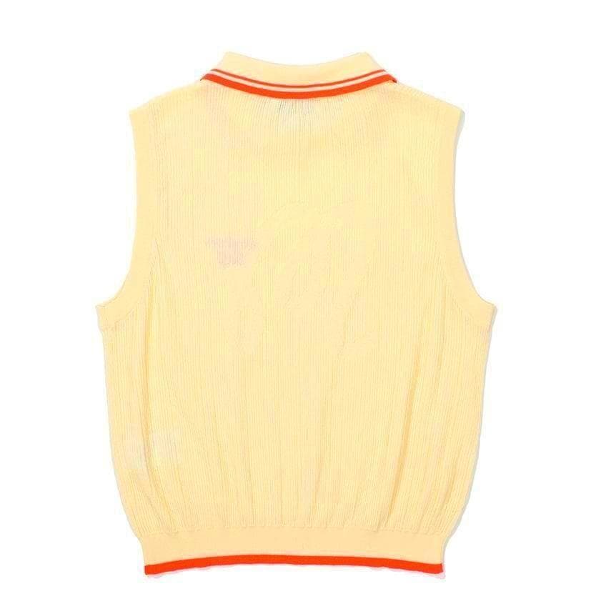 黄色M マルボンゴルフ ニット ノースリーブ Malbon Golf ベスト