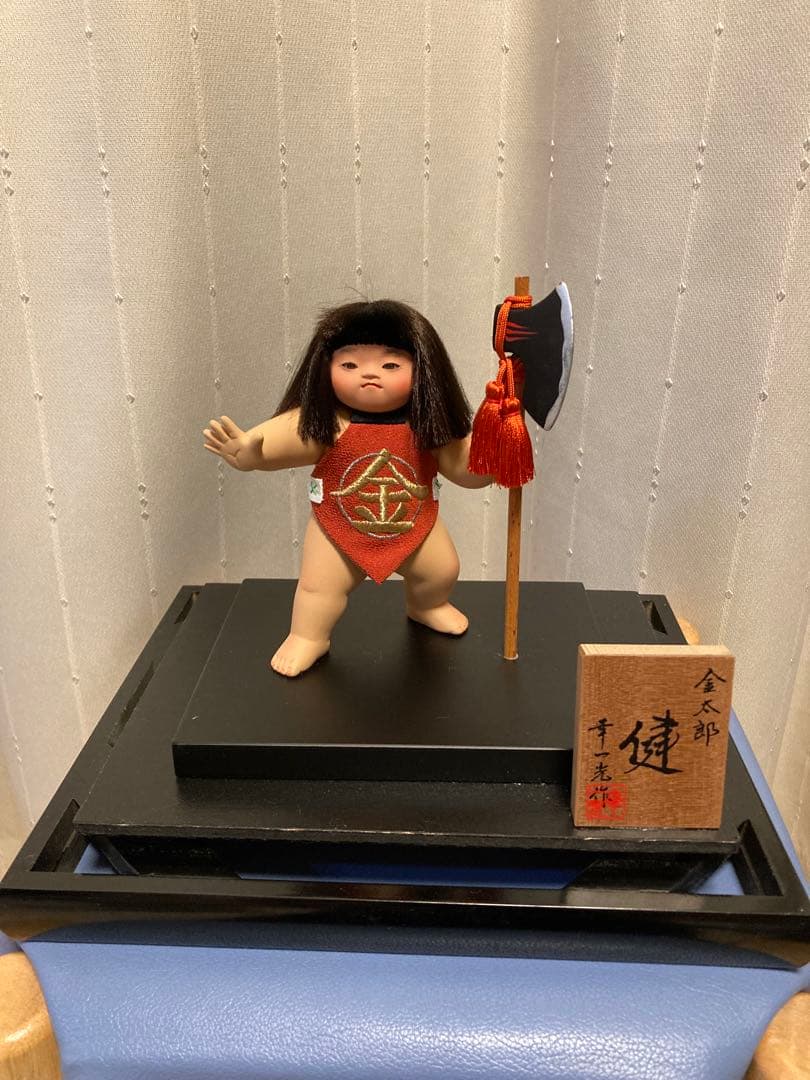 五月人形 金太郎　ガラスケース付き