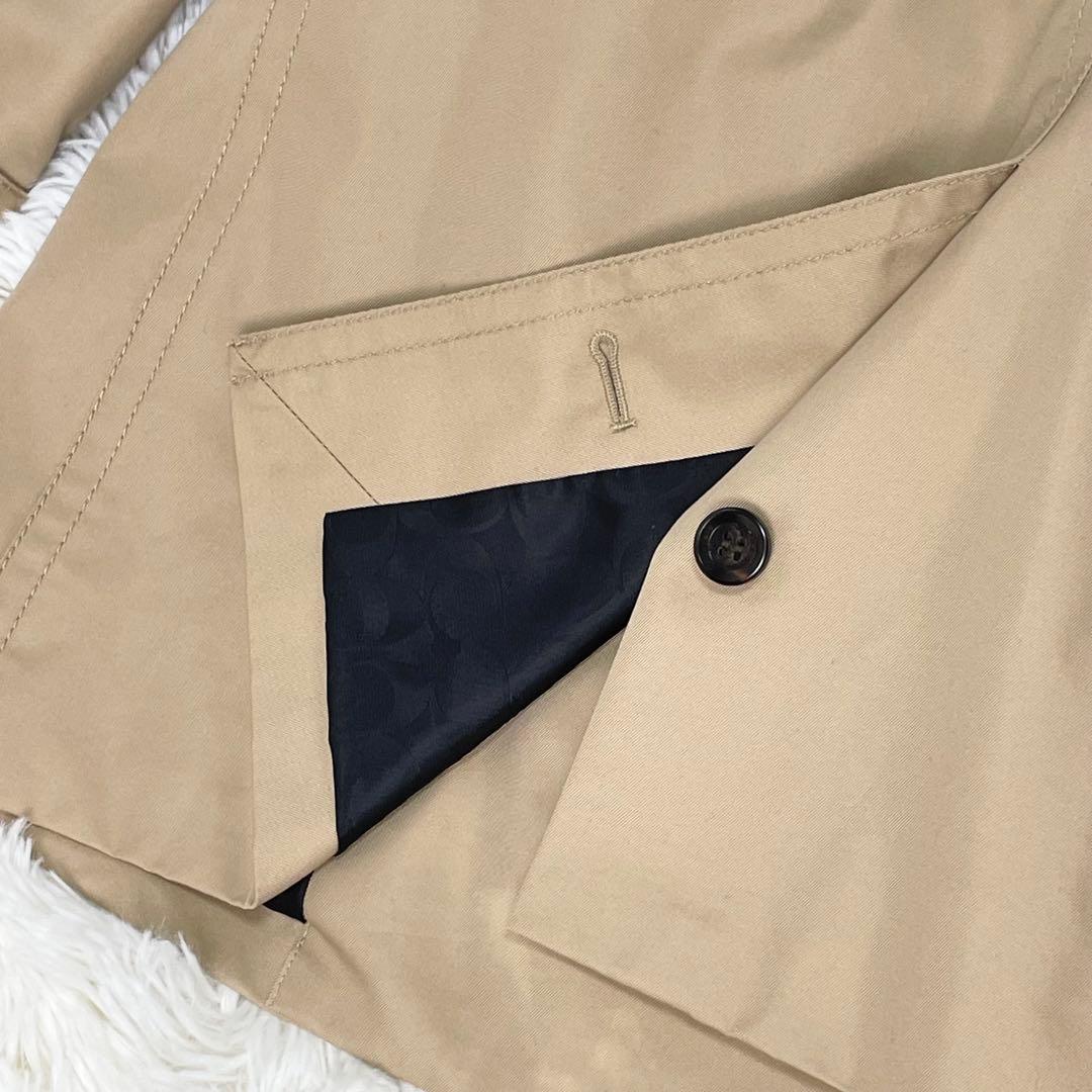 美品 COACH コーチ F33970 ショート丈 トレンチコート ジャケット