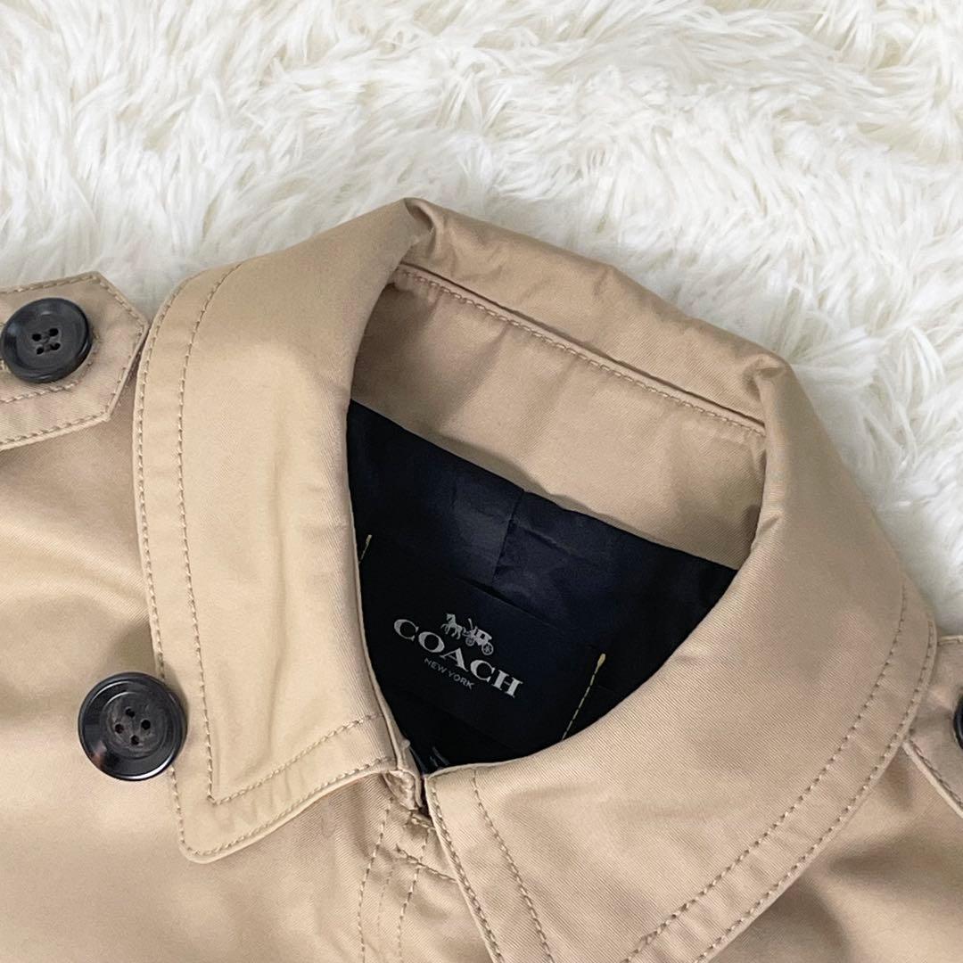 美品 COACH コーチ F33970 ショート丈 トレンチコート ジャケット