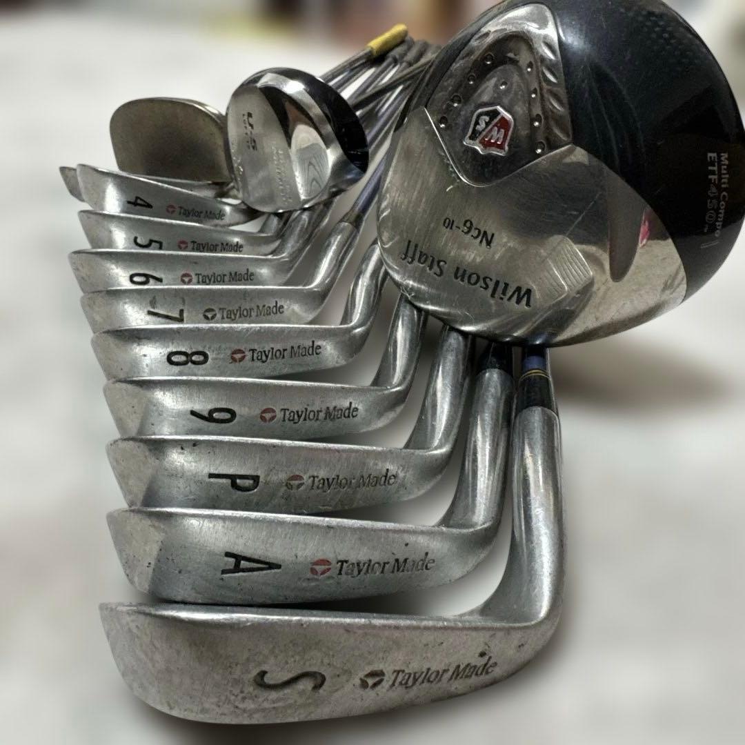 合計13本 Taylormade アイアン10本 ウィルソン ドライバー