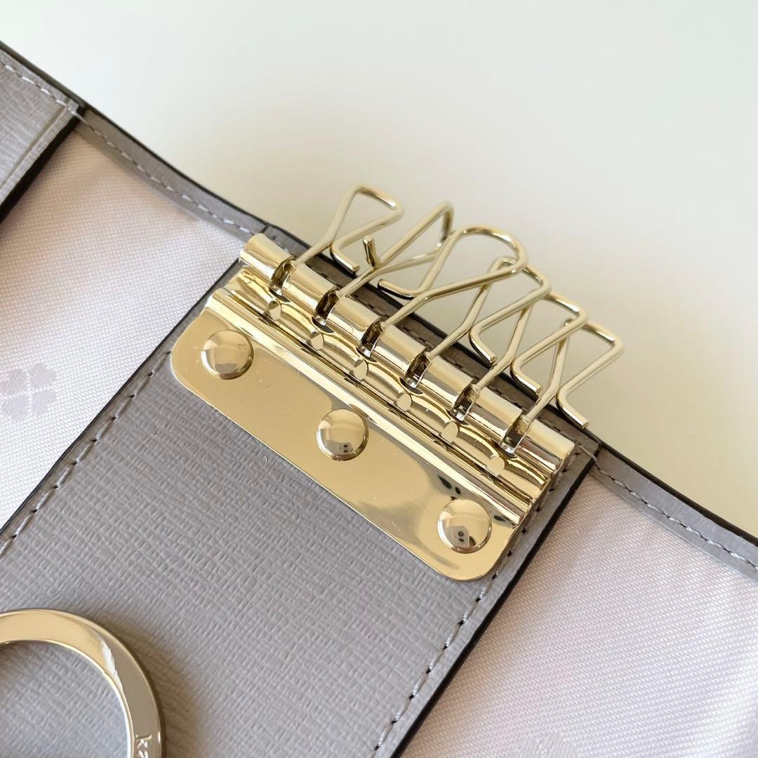 【新品・保管品】kate spade 6蓮 キーケース ミニ財布 バイカラー