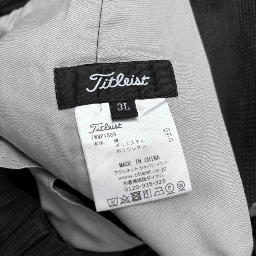 【美品】Titleist タイトリスト グレンチェック総柄 ロングパンツ 3L