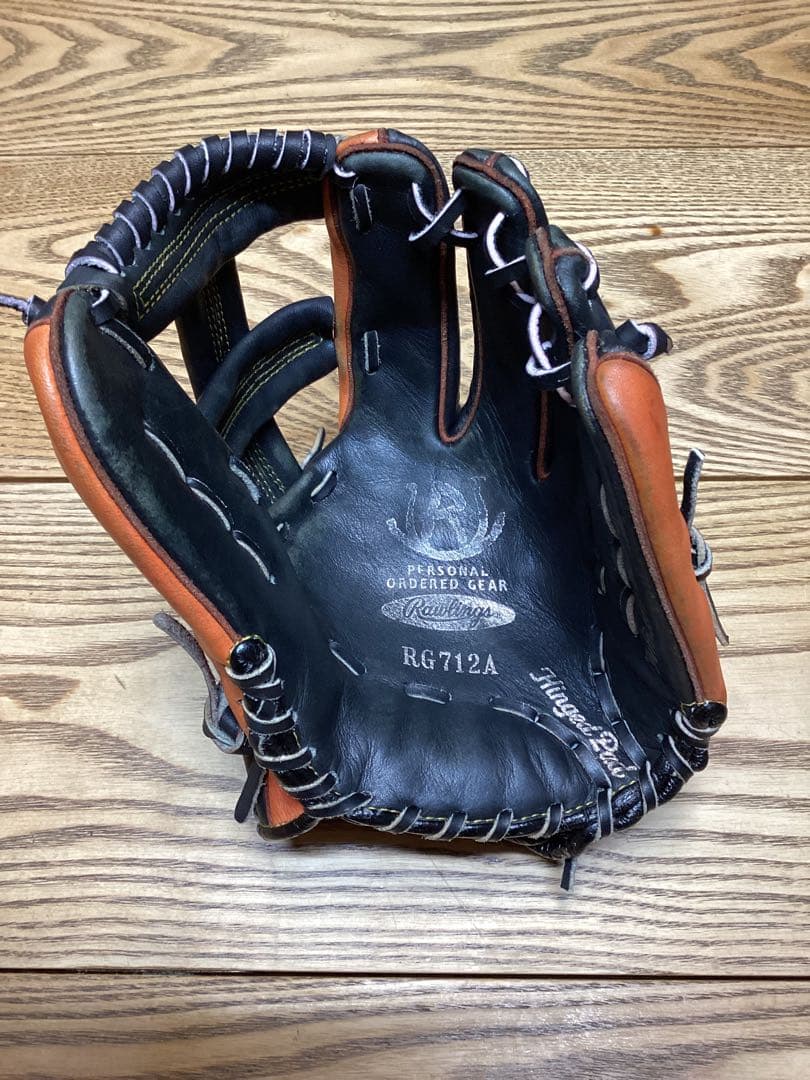 ローリングス アシックス オーダー レア 軟式野球グローブ 王冠 クラウンバック