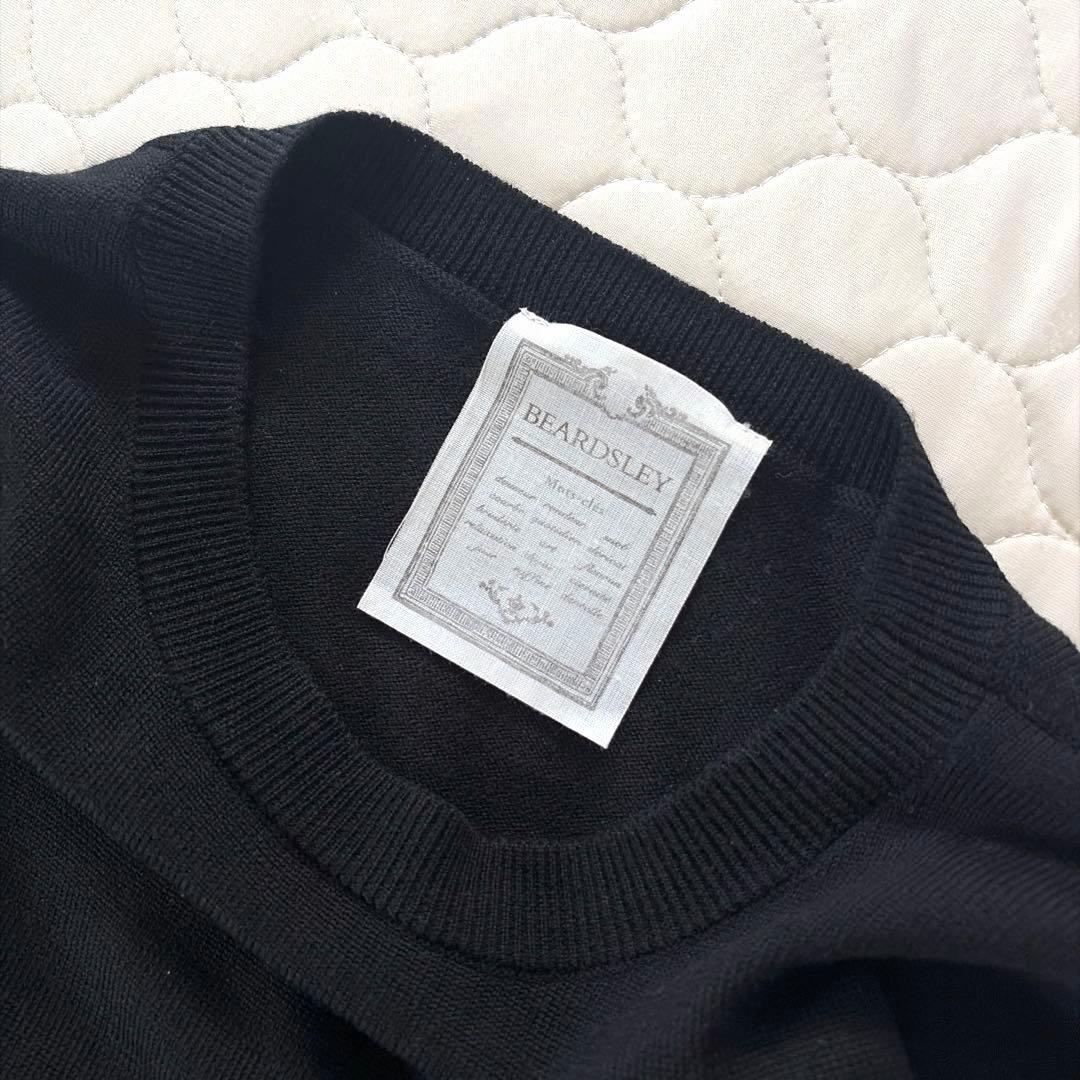 【美品】定価3.3万✴︎BEARDSLEY ニットチュールマルワンピース　ブラック