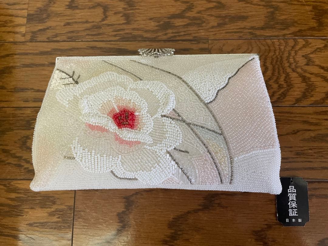 ヨウ 和装バッグ　草履　セット　手刺繍ビーズ