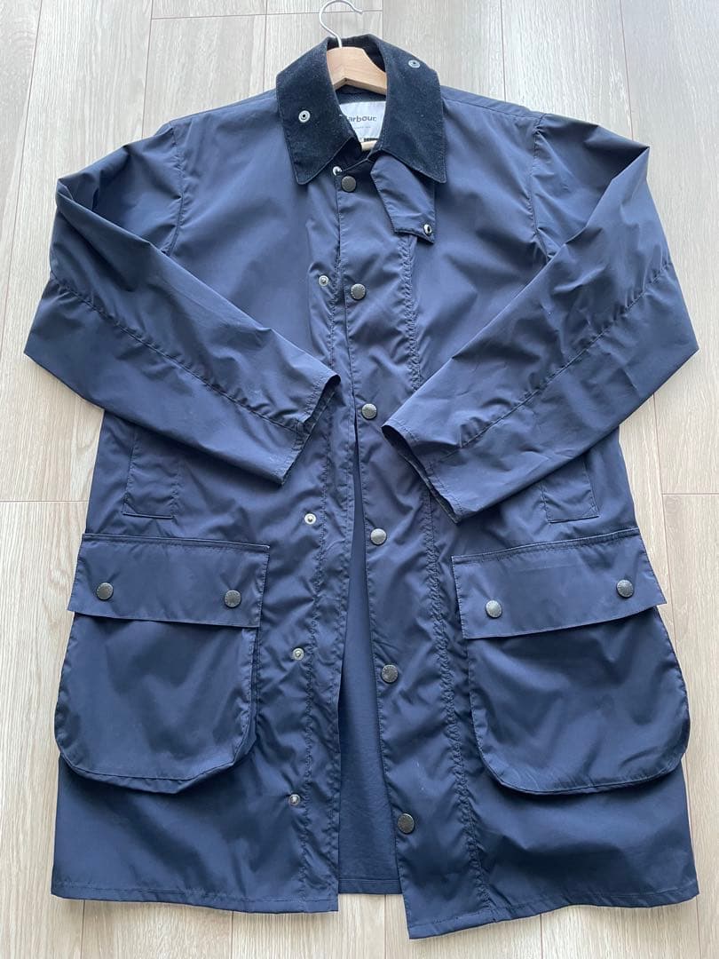 BARBOUR: 別注 ボーダー パッカブル ナイロンコート