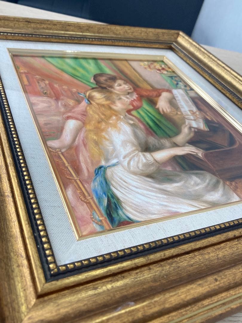 【複製画】「ピアノを弾く少女たち」1892年 ルノワール 状態良◇