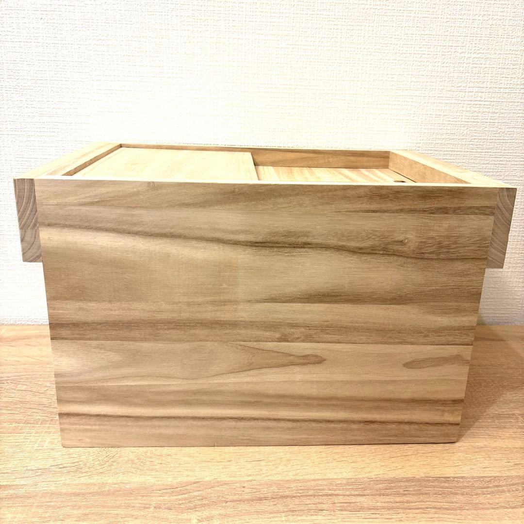 美品✨️ 日本製 桐 米びつ 10kg スライド式 米保管 キッチン 木製