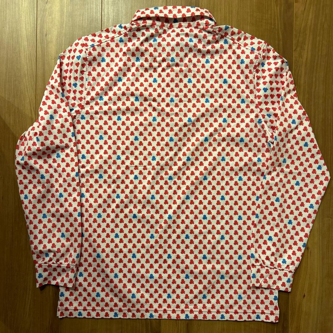 and per se アンパスィ 長袖ポロ ロゴ柄 UVカット L