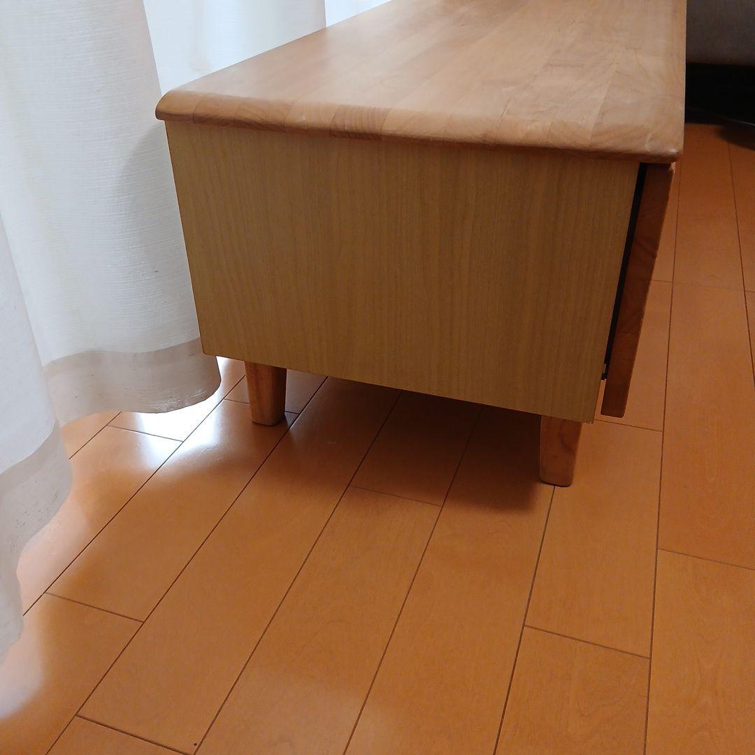 ナチュラルウッド テレビ台 引き出し付き
