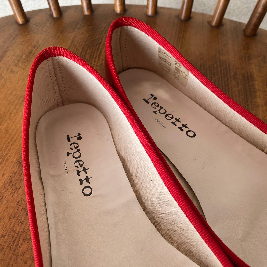 ☆再値下げ！【中古】「Repetto」サンドリオン エナメルバレエシューズ