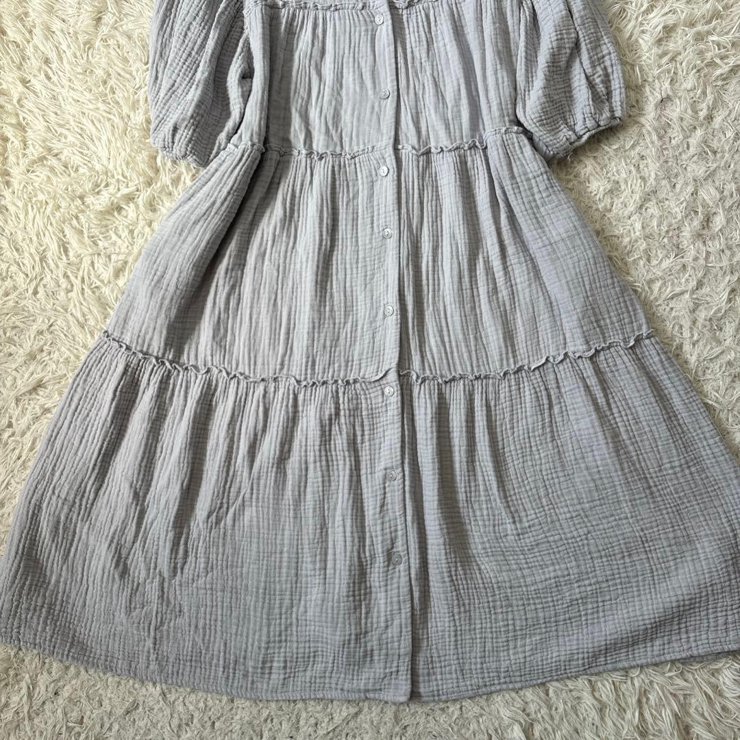 美品☆【ジェラートピケ】マタニティ　ガーゼ地　ワンピース　ティアード　1サイズ
