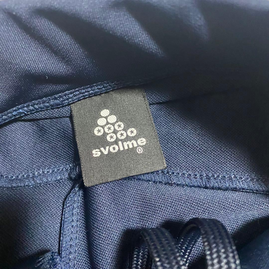 【美品】SVOLME スボルメ のびのびストレッチパンツ ネイビー S サッカー