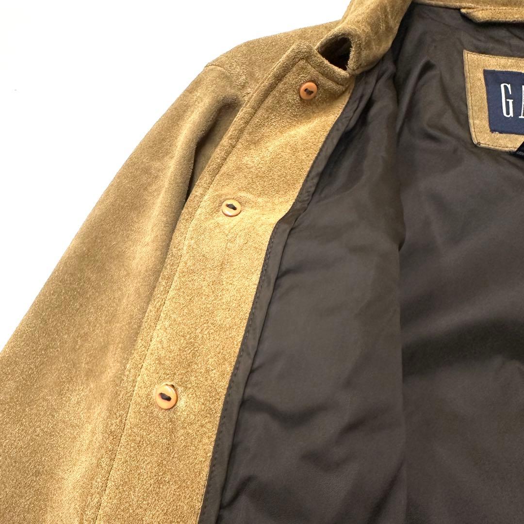 GAP オールドギャップ　スエードレザージャケット　シャツジャケット 裏地付き