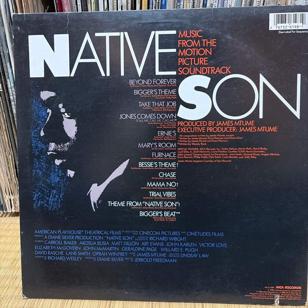 NATIVE SON サウンドトラック LP