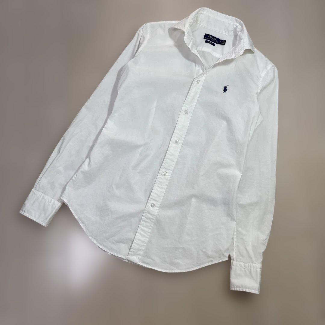 Polo Ralph Lauren ホワイト スリムフィットシャツ 長袖 0