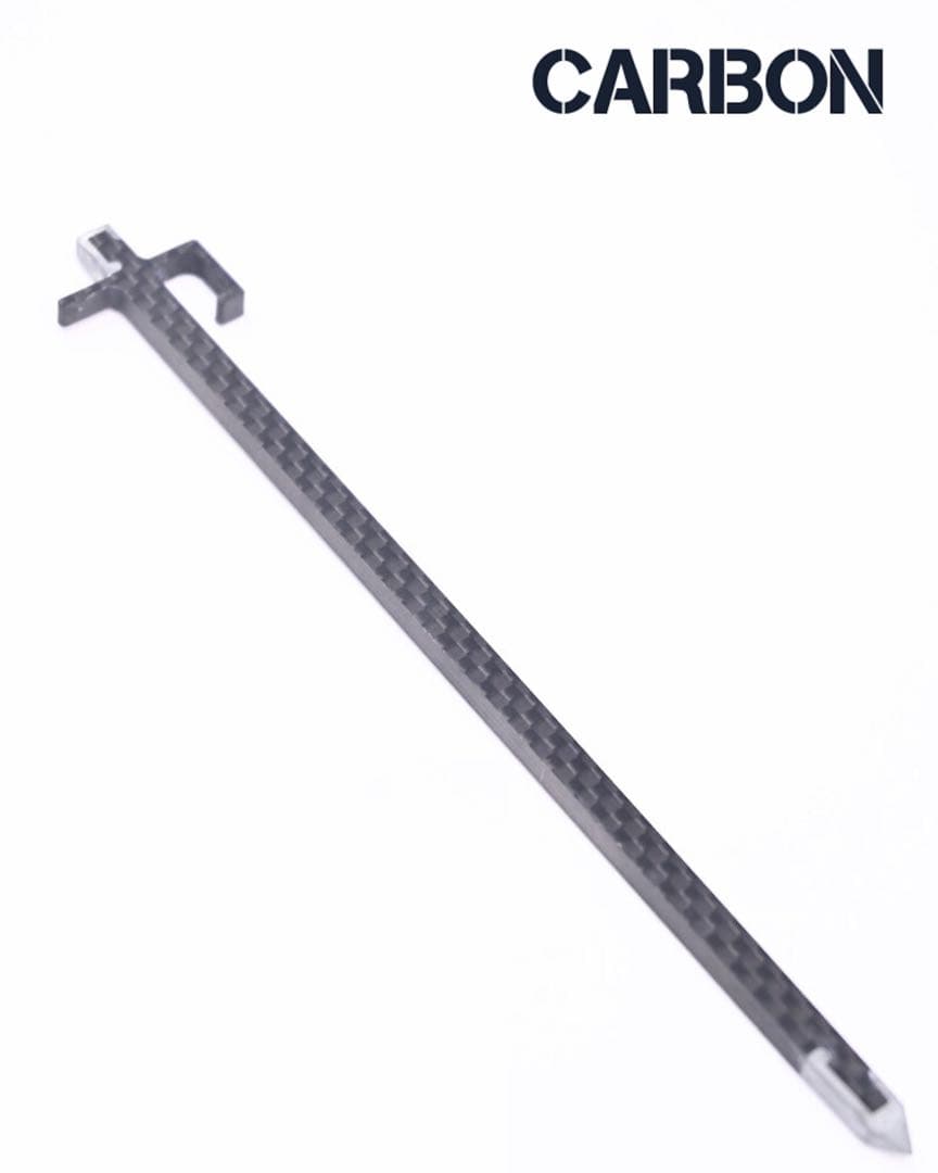 【新品未使用】カーボン製 超軽量ULテントペグ × 6本セット