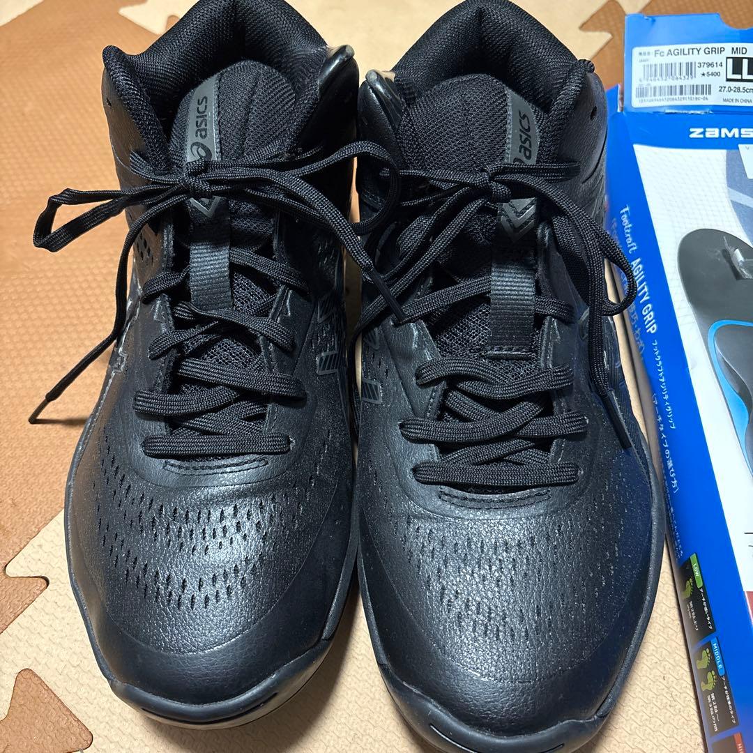 【美品】Footcraft AGILITY GRIP付アシックスバスケシューズ黒