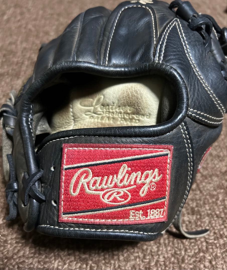日本未発売　USA Rawlings 軟式一般グローブ 黒 レザー