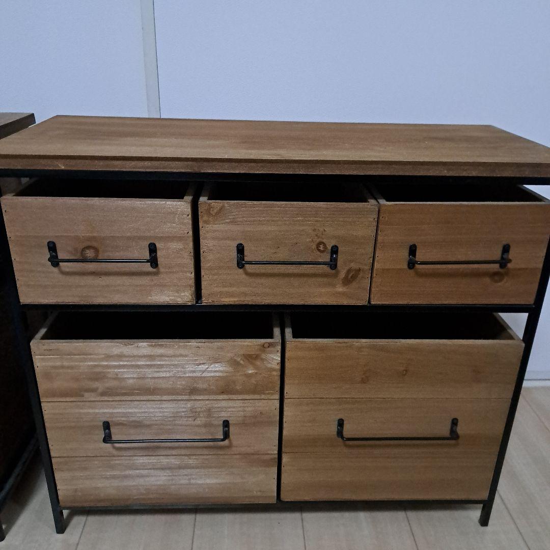 ★美品★　salut! のアイアンウッド5ドロワーマルチラック