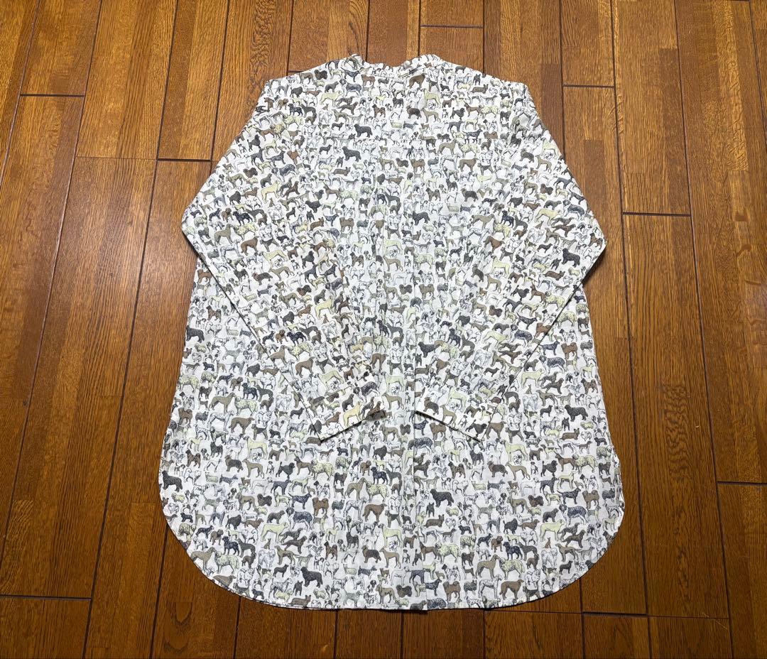 【極美品】Parkes パークス　犬柄 長袖シャツ　日本製　タナローン