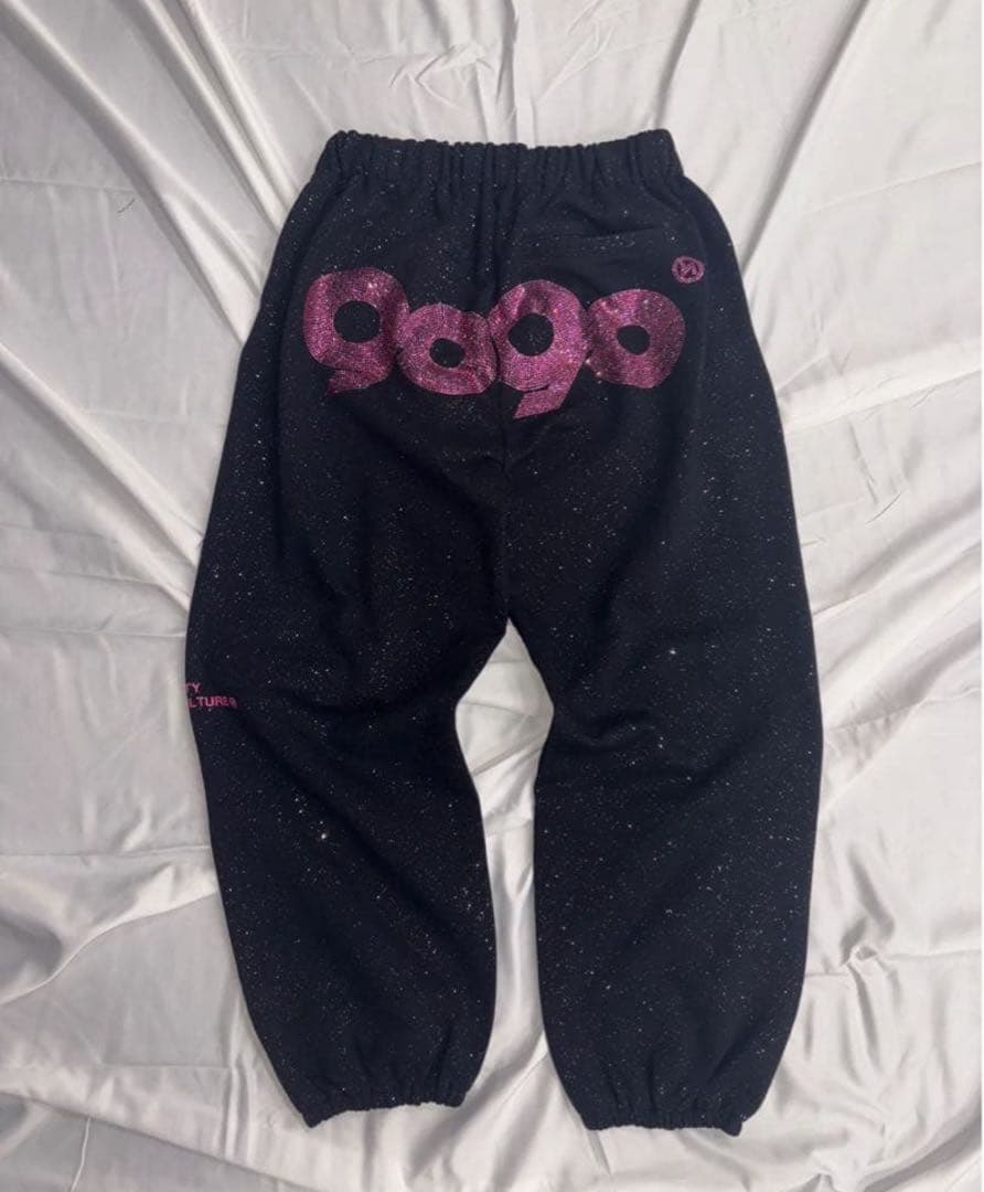 9090 girl 90 Logo Glitter セットアップ ブラック M