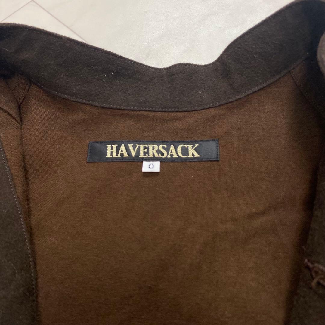 美品✨HAVERSACK コットンフランネルスタンドカラージャケット　ブラウン