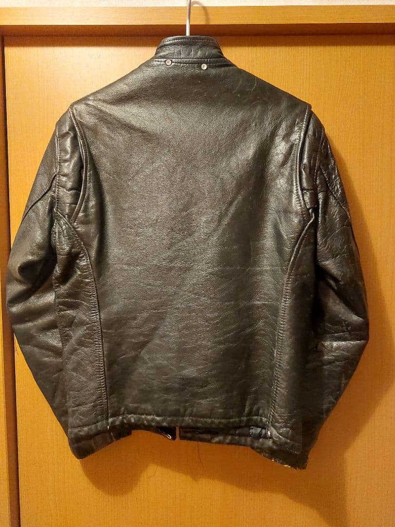 70s ヴィンテージ　シングルライダース　古着　黒　talon