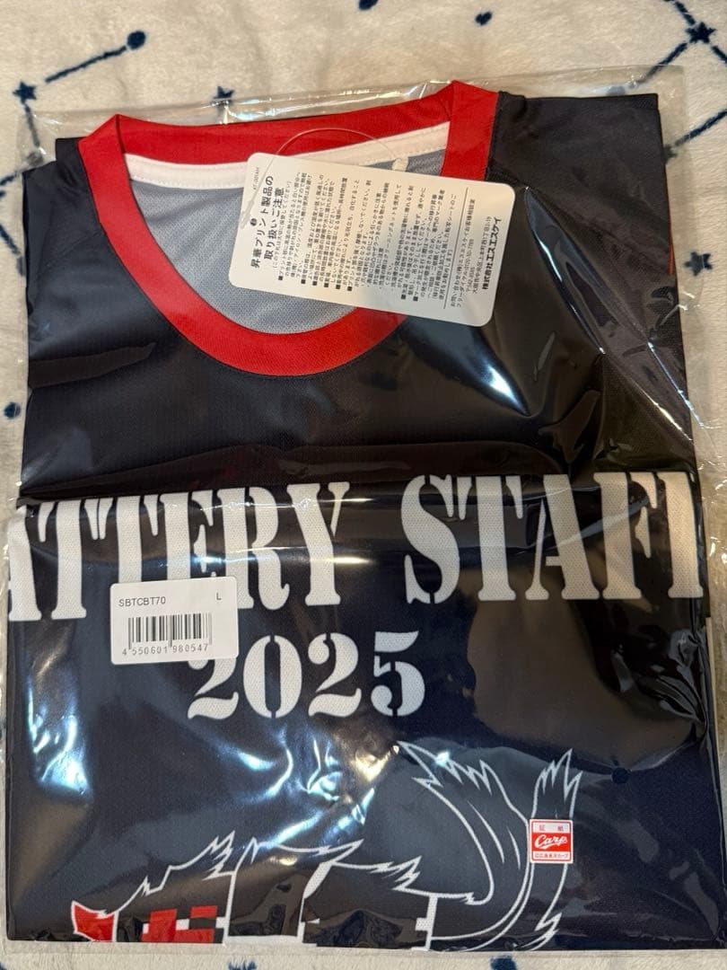✩レア SSK 広島東洋カープバッテリーTシャツ 栗林選手モデル ミスプリント