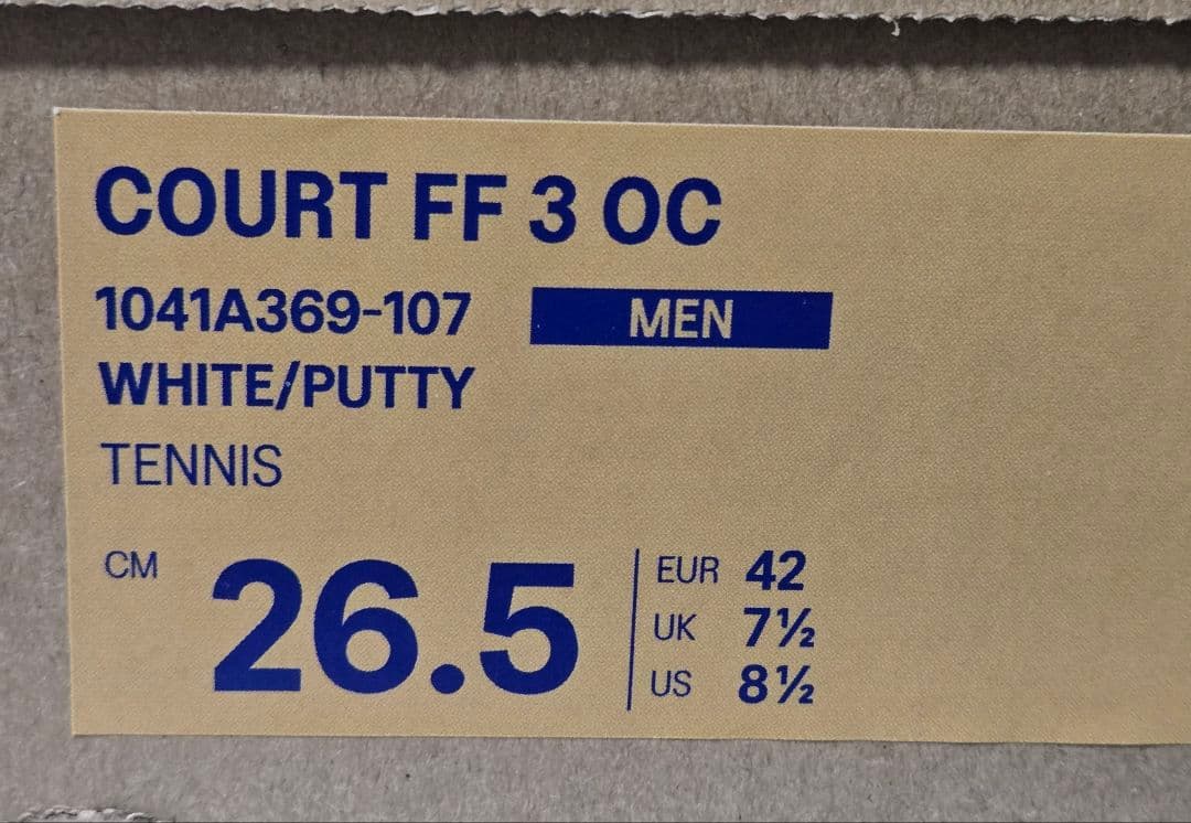 アシックステニスシューズ　 COURT FF3 OC 26.5cm 新品