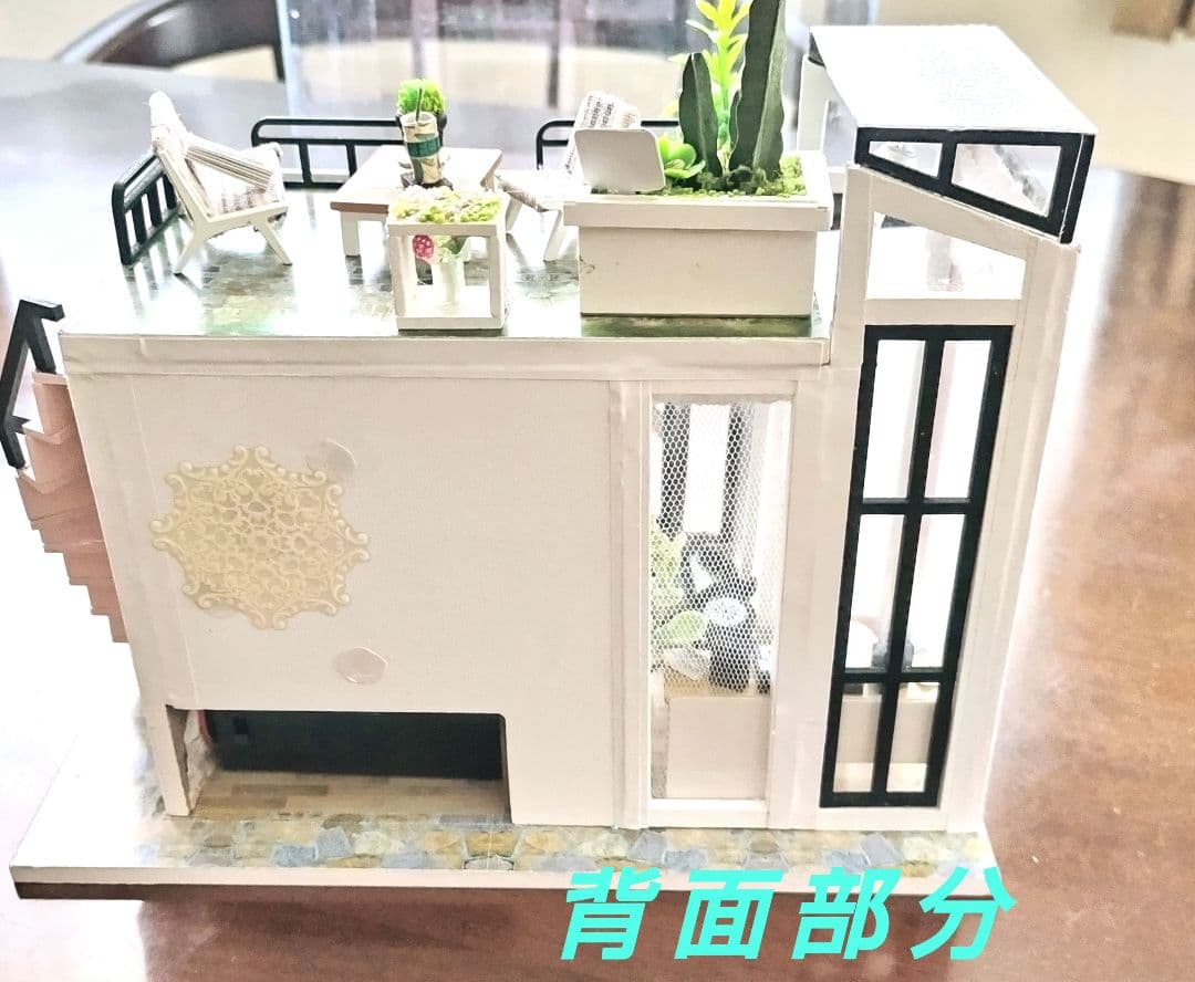 *完成品*ドールハウス ミュージックスタジオ 前面開放 2階テラス カバー付き