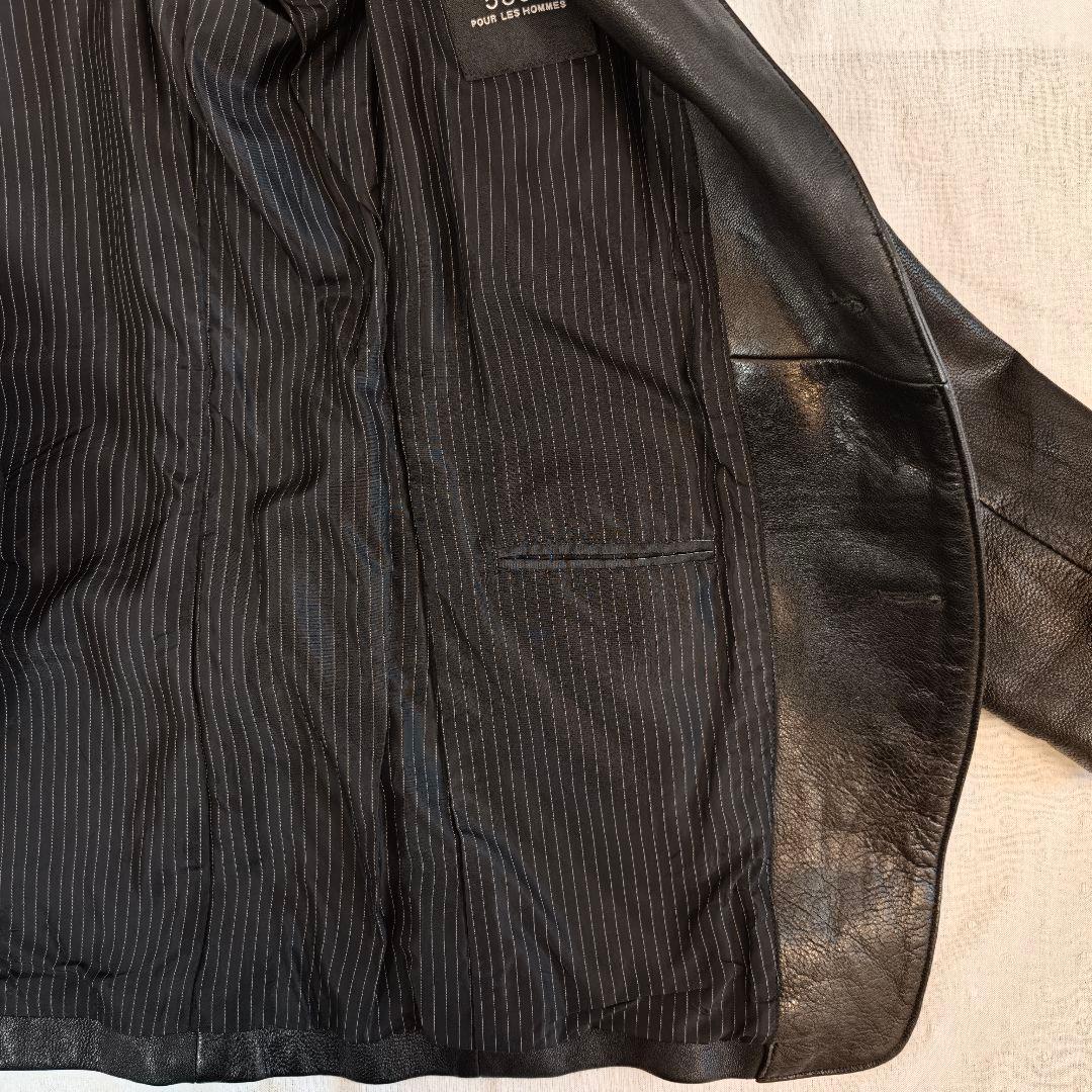 ​【美品】5351 POUR LES HOMMES 山羊革テーラード 48