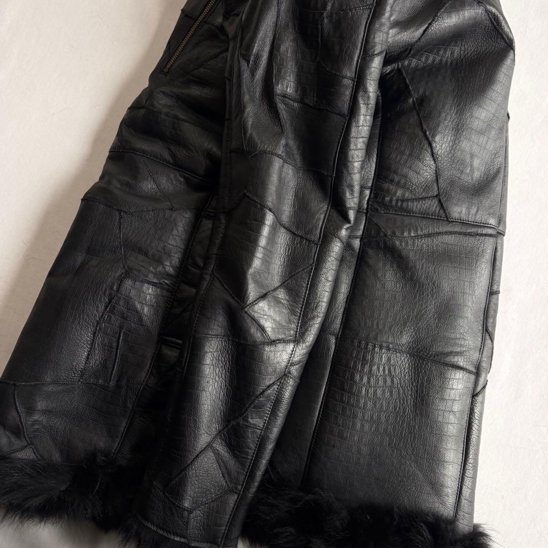 ジャケット・アウター 00s TORNADO MART patchwork mouton jacket