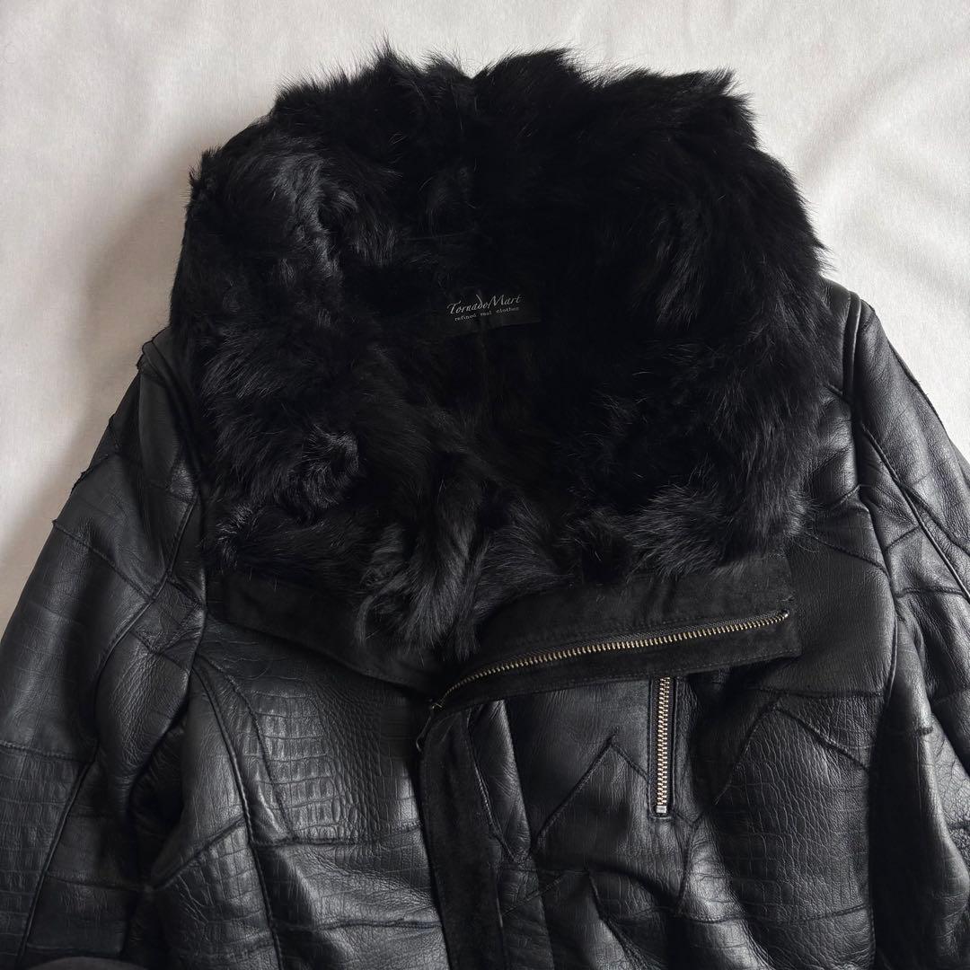 ジャケット・アウター 00s TORNADO MART patchwork mouton jacket